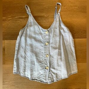 Millibon Blue Button-Front Camisole Tank Top Small